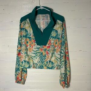 Sale! NWT Hurley Kat Printed Wind Breaker Jacket. Juniors large, cropped,floral.